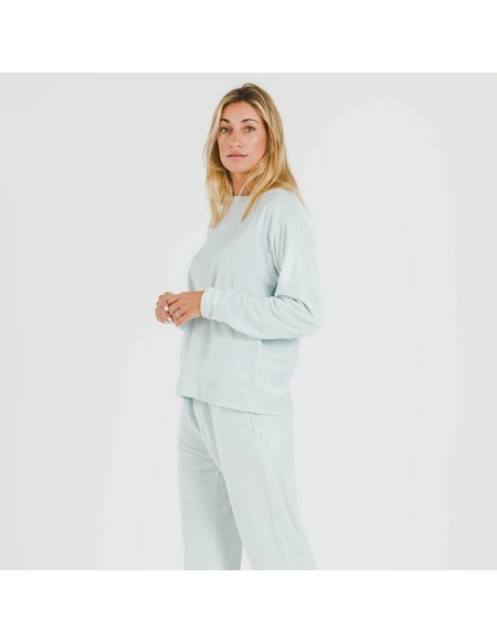 Pijama largo Velvet liso pijamas-de-invierno-de-mujer