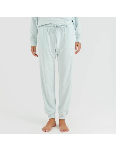 Pijama largo Velvet liso pijamas-de-invierno-de-mujer