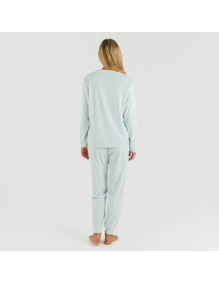 Pijama largo Velvet liso pijamas-de-invierno-de-mujer