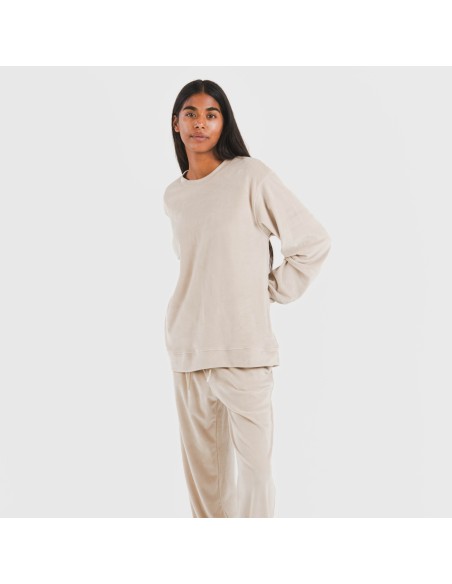 Pijama largo Velvet liso pijamas-de-invierno-de-mujer