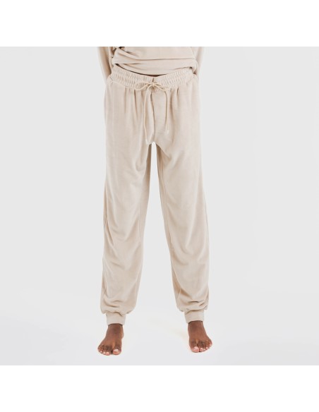 Pijama largo Velvet liso pijamas-de-invierno-de-mujer