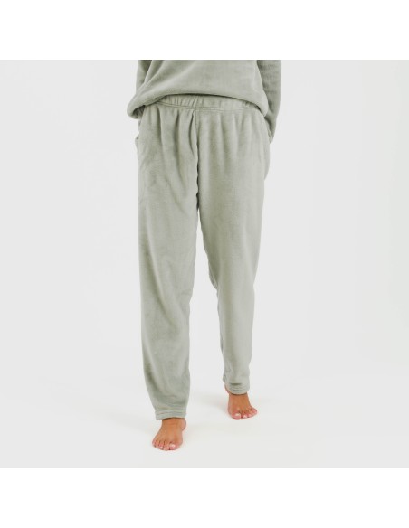 Pijama terciopelo liso pijamas-de-invierno-de-mujer