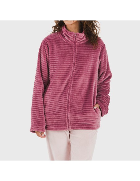 Sudadera terciopelo Raya lisa sudaderas-mujer