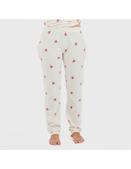 Pijama polar Fanny rosa pijamas-de-invierno-de-mujer