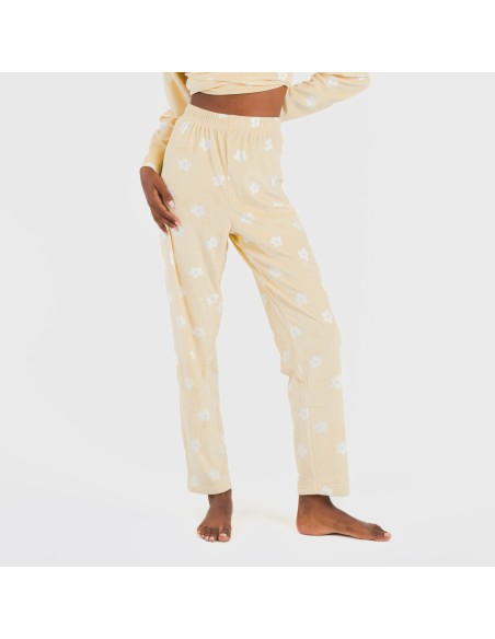 Pijama terciopelo Dula vainilla pijamas-de-invierno-de-mujer