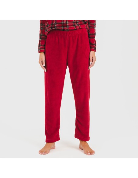 Pijama coral Nicolas rojo pijamas-de-invierno-de-mujer