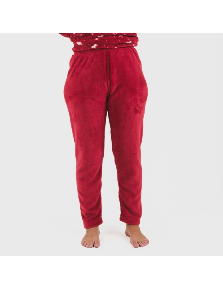 Pijama coral Cody burdeos pijamas-de-invierno-de-mujer