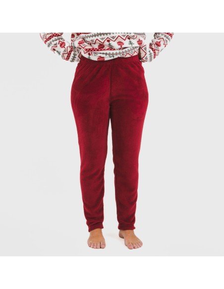 Pijama coral Joshie burdeos pijamas-de-invierno-de-mujer