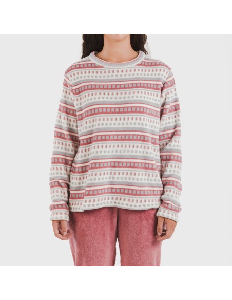 Pijama coral Giulia malva rosa pijamas-de-invierno-de-mujer