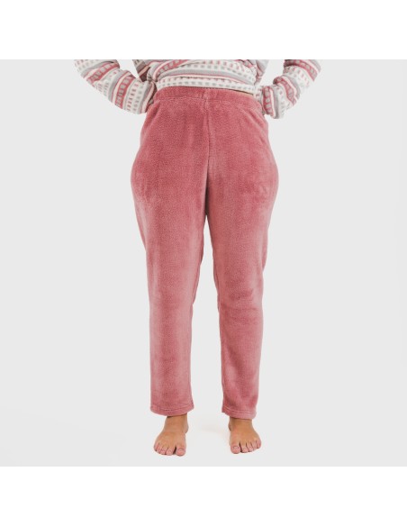 Pijama coral Giulia malva rosa pijamas-de-invierno-de-mujer