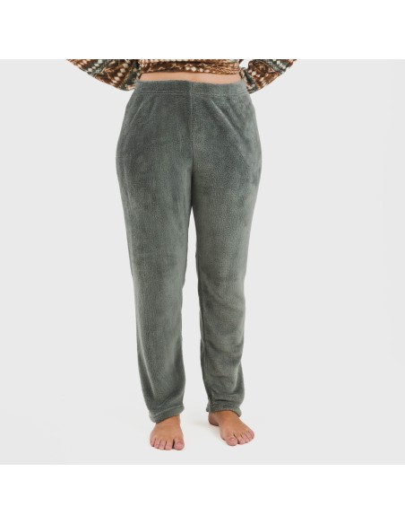 Pijama coral Rosana verde frances pijamas-de-invierno-de-mujer