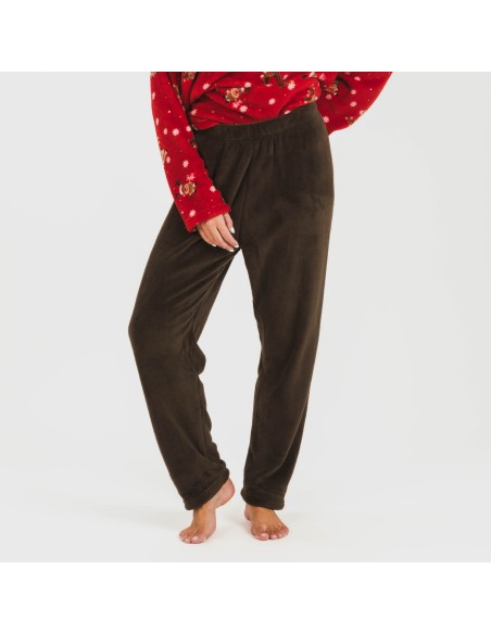 Pijama coral Rodolfo rojo pijamas-de-invierno-de-mujer