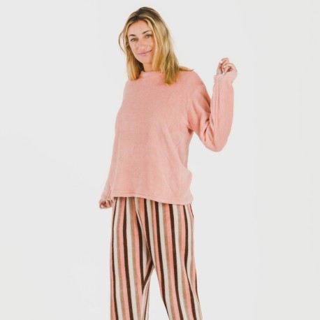 Pijama coral Raya Norma melocoton pijamas-de-invierno-de-mujer