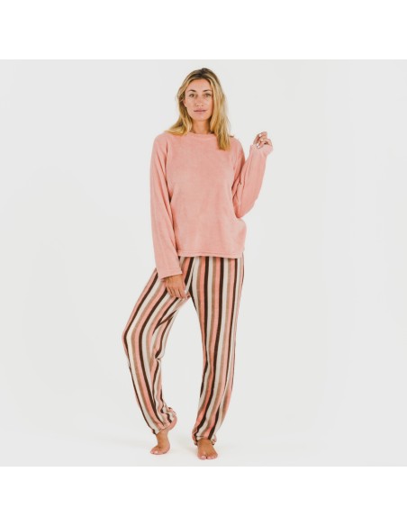 Pijama coral Raya Norma melocoton pijamas-de-invierno-de-mujer