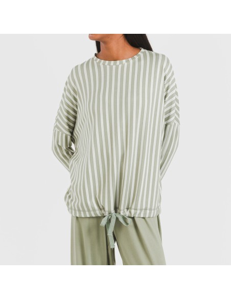 Pijama largo Secret mujer Raya Marsella verde caceria pijamas-largos-de-mujer