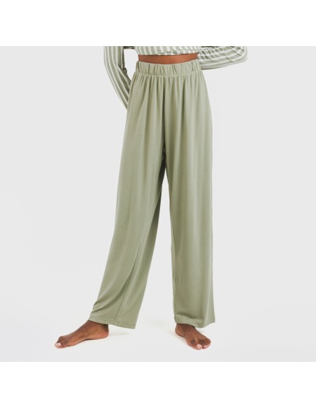 Pijama largo Secret mujer Raya Marsella verde caceria pijamas-largos-de-mujer