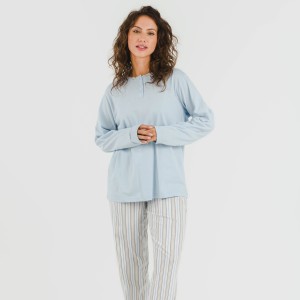 Pijama largo algodón Raya... 2