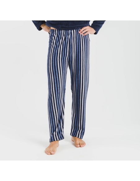 Pijama coral hombre Raya Vinicius azul pijamas-largos-hombre