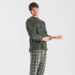Pijama coral hombre Cuadro... 2