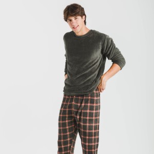 Pijama coral hombre Cuadro... 2