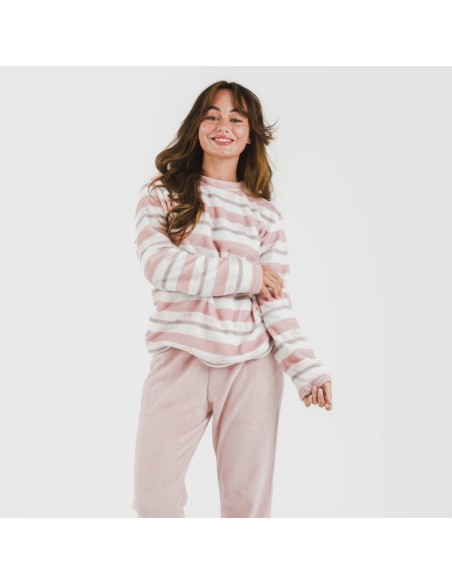 Pijama coral Raya Wilma rosa pijamas-de-invierno-de-mujer