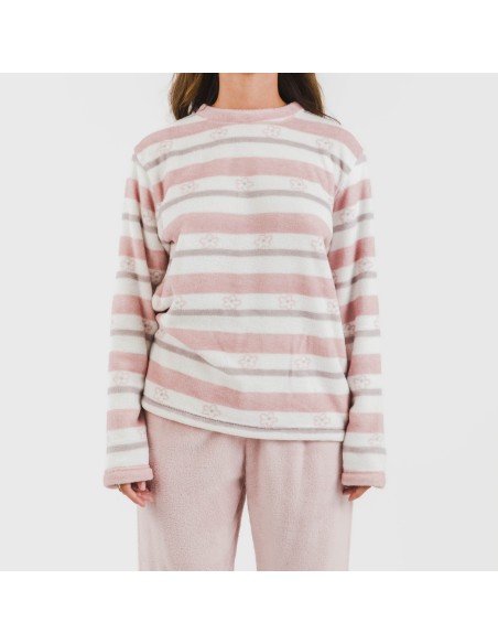 Pijama coral Raya Wilma rosa pijamas-de-invierno-de-mujer