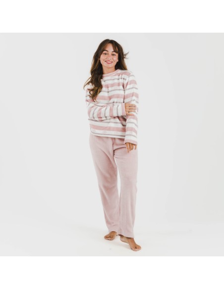 Pijama coral Raya Wilma rosa pijamas-de-invierno-de-mujer