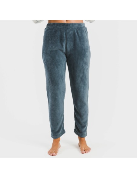 Pijama coral Cuadro Dua azul pijamas-de-invierno-de-mujer