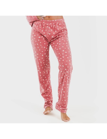 Pijama polar Dada rosa pijamas-de-invierno-de-mujer