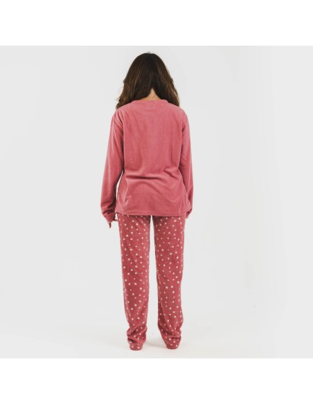 Pijama polar Dada rosa pijamas-de-invierno-de-mujer