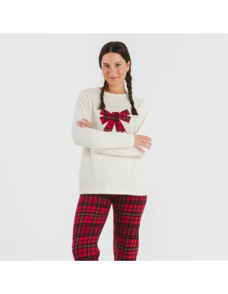 Pijama polar Lazo rojo pijamas-de-invierno-de-mujer