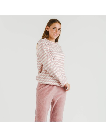 Pijama coral Jeannine rosa pijamas-de-invierno-de-mujer