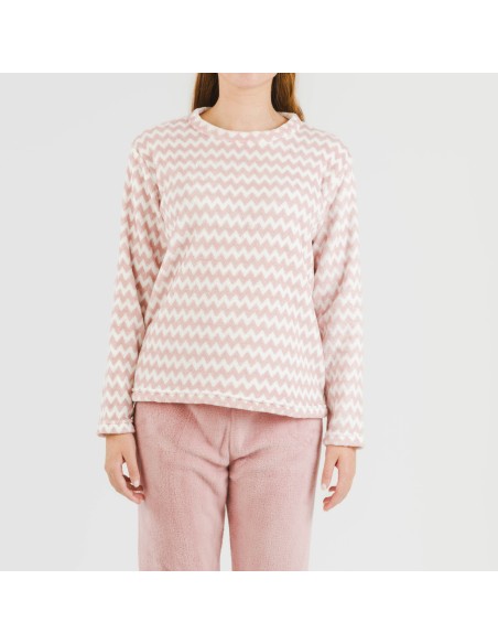 Pijama coral Jeannine rosa pijamas-de-invierno-de-mujer