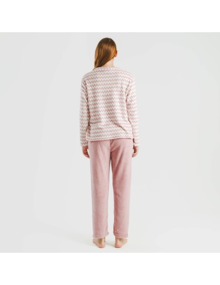 Pijama coral Jeannine rosa pijamas-de-invierno-de-mujer