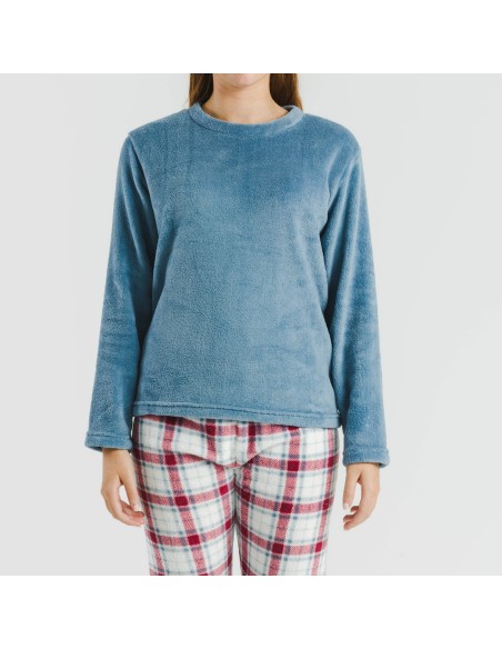 Pijama coral Cuadro Dalis indigo pijamas-de-invierno-de-mujer