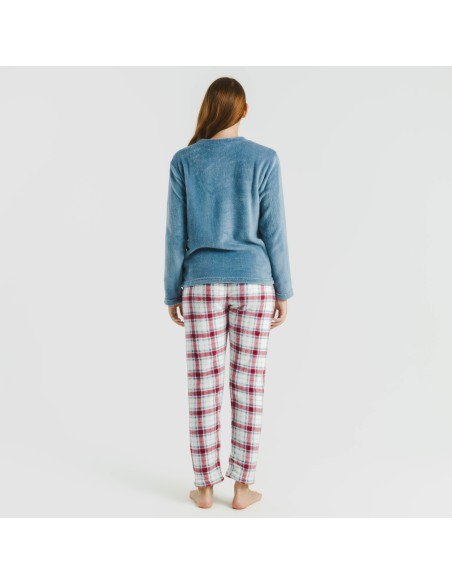 Pijama coral Cuadro Dalis indigo pijamas-de-invierno-de-mujer