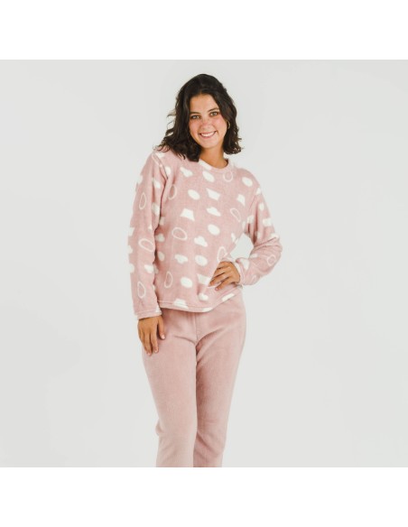 Pijama coral Papiro rosa pijamas-de-invierno-de-mujer