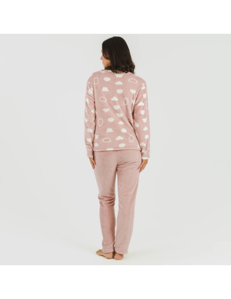 Pijama coral Papiro rosa pijamas-de-invierno-de-mujer