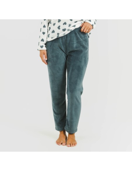 Pijama coral Praga azul pijamas-de-invierno-de-mujer
