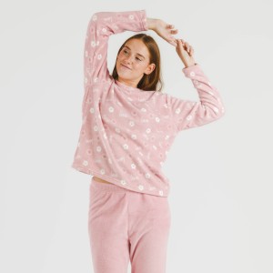 Pijama coral Vickie rosa palo