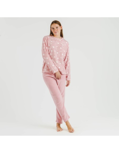 Pijama coral Vickie rosa palo pijamas-de-invierno-de-mujer