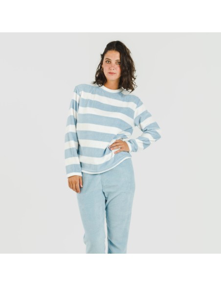 Pijama coral Raya Vinia celeste pijamas-de-invierno-de-mujer