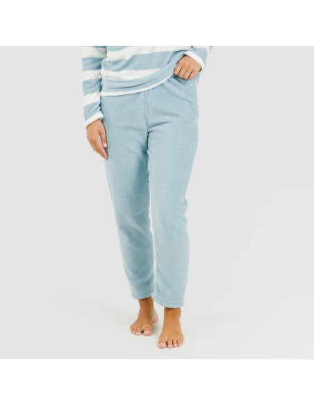 Pijama coral Raya Vinia celeste pijamas-de-invierno-de-mujer