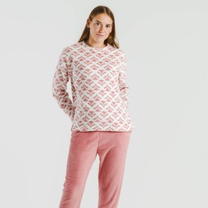 Pijama coral Etea malva 2