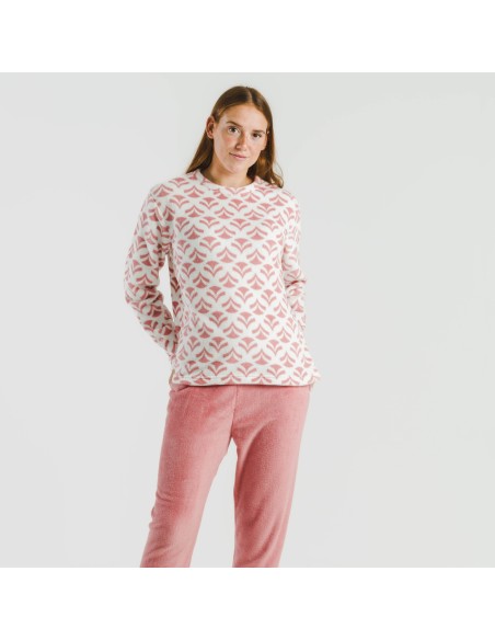 Pijama coral Etea malva pijamas-de-invierno-de-mujer