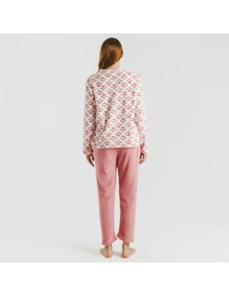 Pijama coral Etea malva pijamas-de-invierno-de-mujer