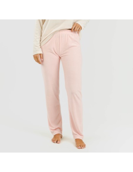 Pijama polar Buho rosa palo pijamas-de-invierno-de-mujer