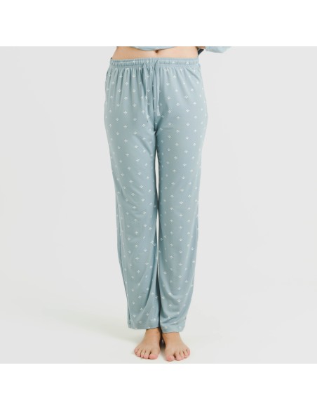 Pijama largo mujer soft Embera indigo pijamas-largos-de-mujer