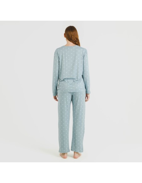 Pijama largo mujer soft Embera indigo pijamas-largos-de-mujer