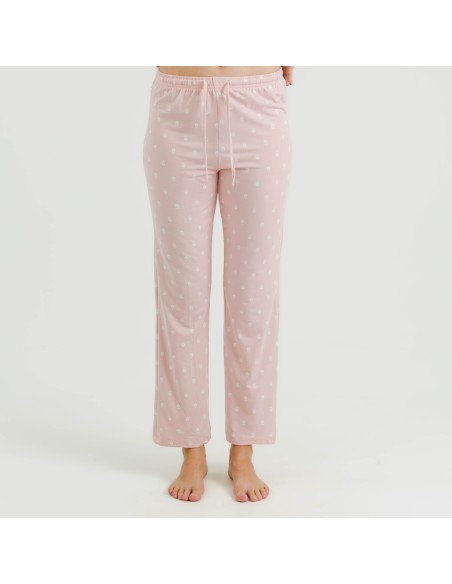 Pijama largo mujer soft Baby rosa palo pijamas-largos-de-mujer